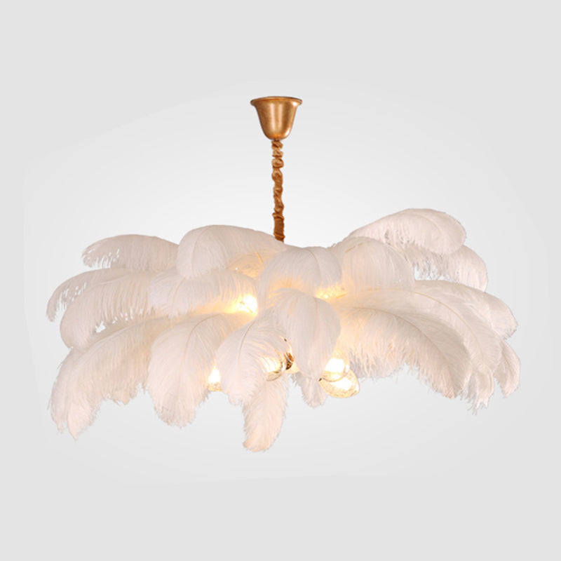 O'Moore Scandinavische Luxe Hanglampen Messing Veren Slaapkamer