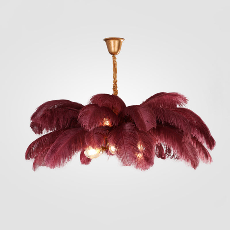 O'Moore Scandinavische Luxe Hanglampen Messing Veren Slaapkamer