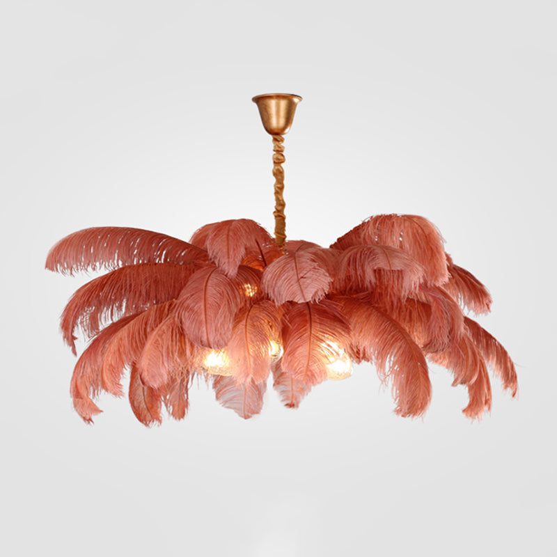 O'Moore Scandinavische Luxe Hanglampen Messing Veren Slaapkamer