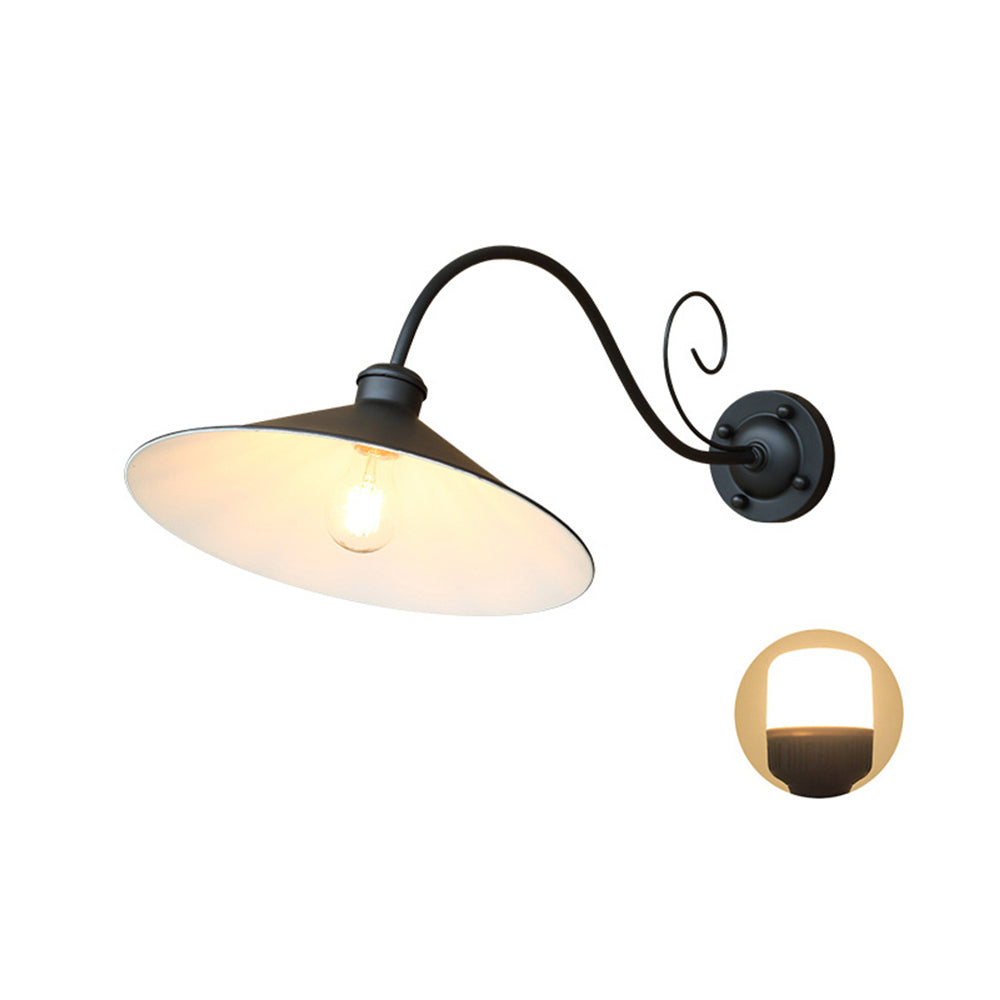 Alessio Vintage Metalen Buiten Design Wandlamp Zwart/Antiek Zilver