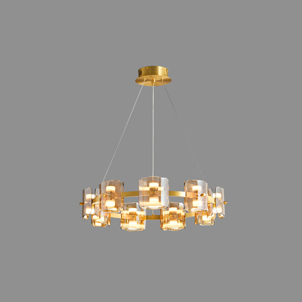 Evette Moderne Design Minimalistische Ronde Hanglamp Metalen/Glas Zwart/Goud Slaap/Eetkamer