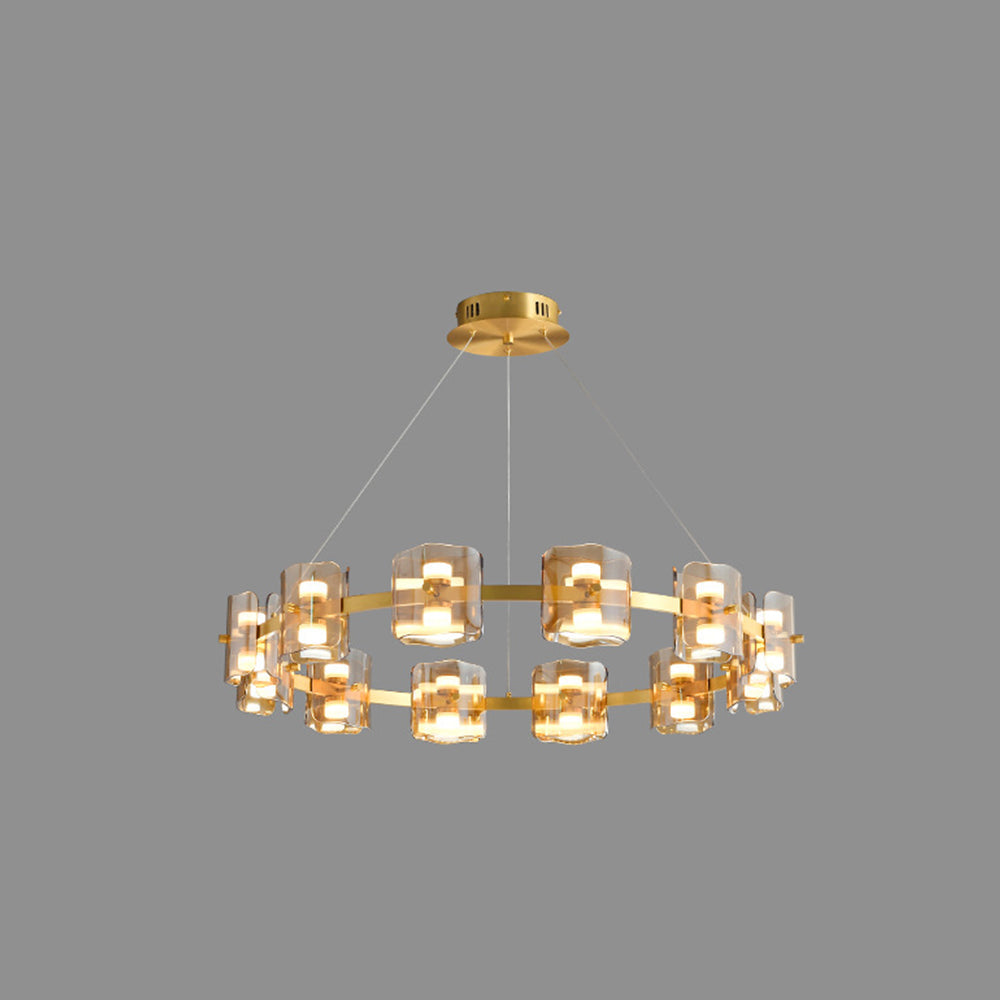 Evette Moderne Design Minimalistische Ronde Hanglamp Metalen/Glas Zwart/Goud Slaap/Eetkamer