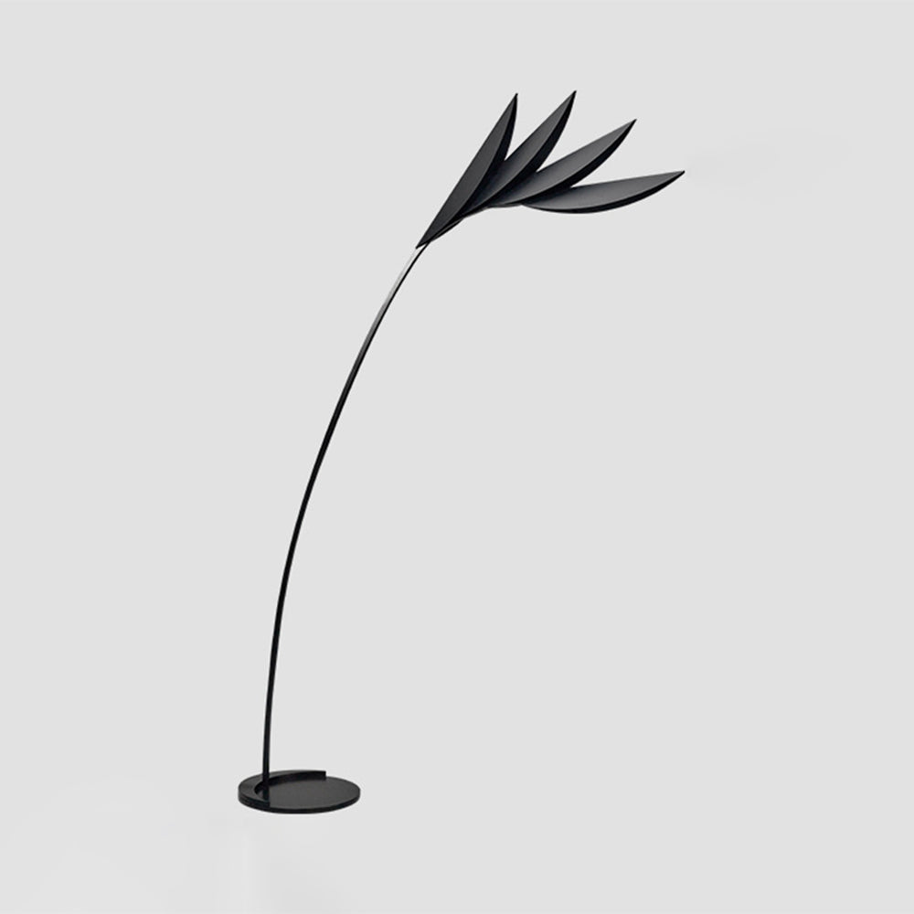 Clifford Moderne Blad LED Vloerlamp Zwart Metaal Woonkamer