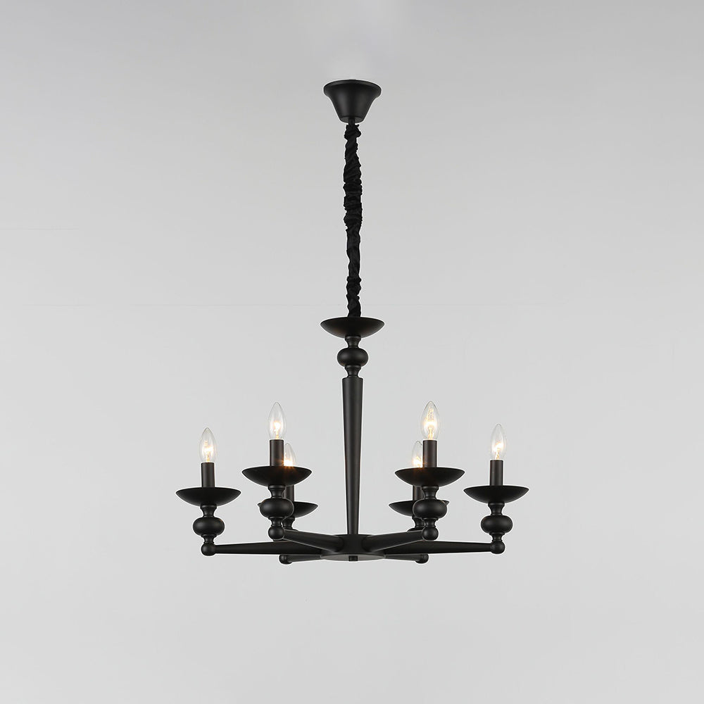 Alessio Retro Kaars Wandlamp/Zwarte Hanglamp Voor Woonk/ Eetkamer