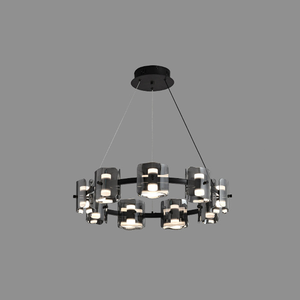 Evette Moderne Design Minimalistische Ronde Hanglamp Metalen/Glas Zwart/Goud Slaap/Eetkamer