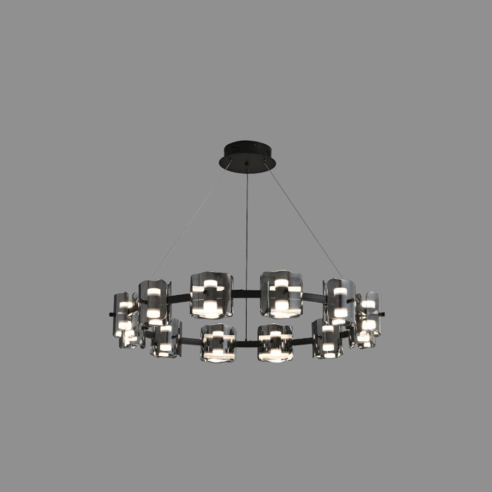 Evette Moderne Design Minimalistische Ronde Hanglamp Metalen/Glas Zwart/Goud Slaap/Eetkamer