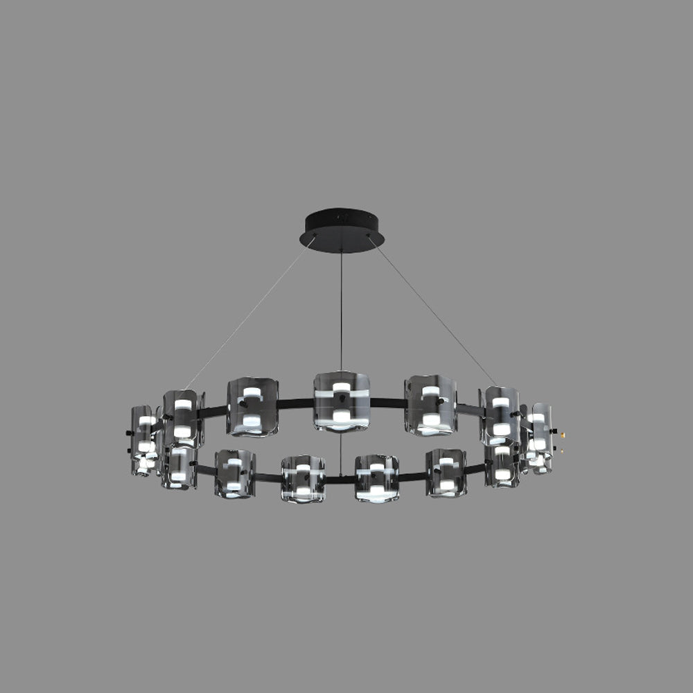 Evette Moderne Design Minimalistische Ronde Hanglamp Metalen/Glas Zwart/Goud Slaap/Eetkamer
