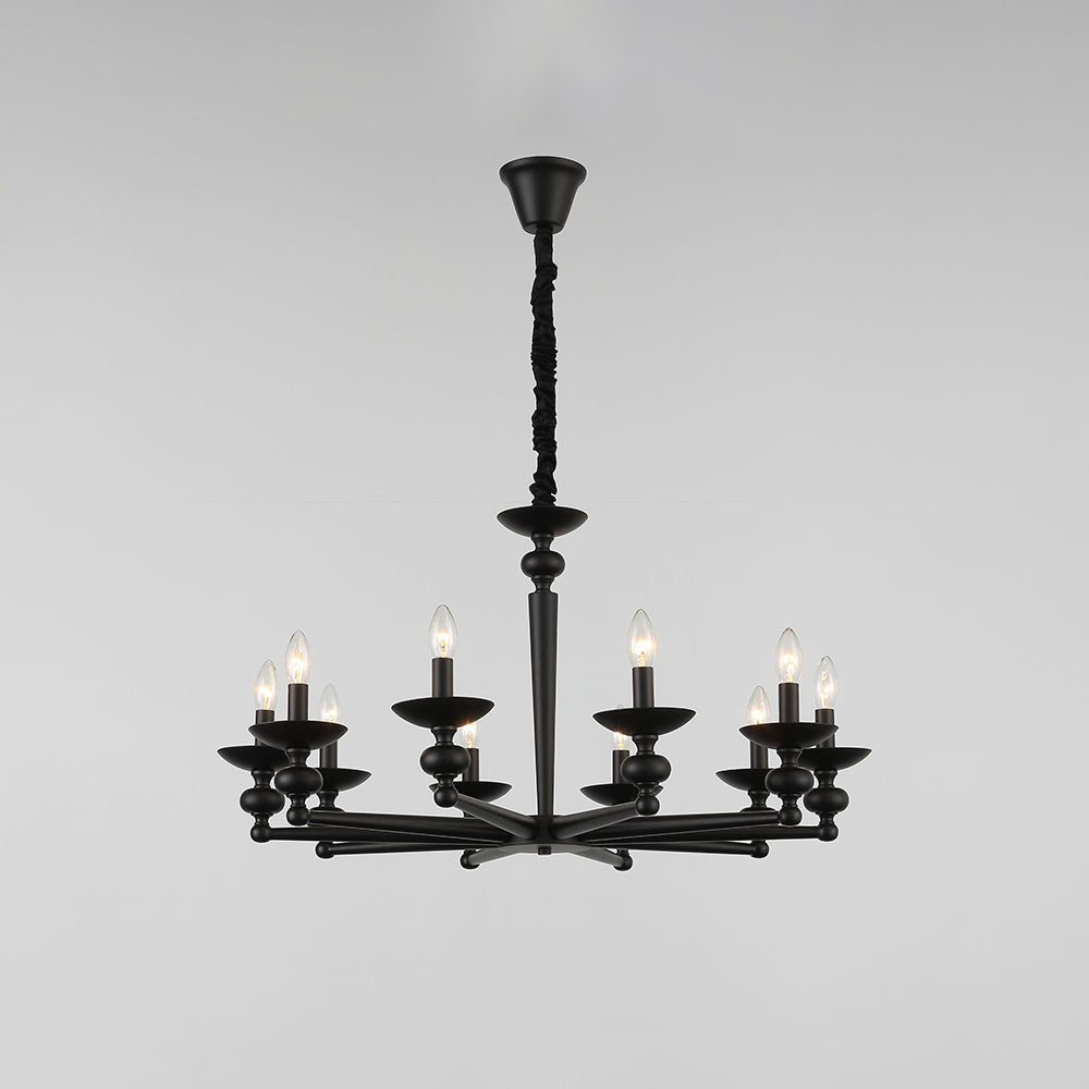 Alessio Retro Kaars Wandlamp/Zwarte Hanglamp Voor Woonk/ Eetkamer