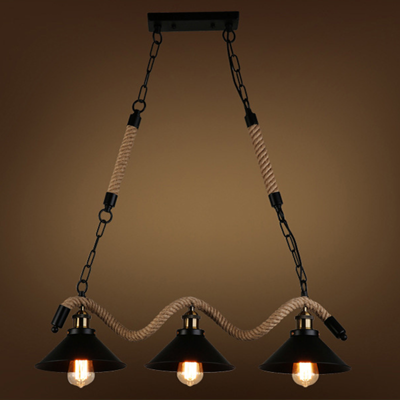 Epoch Vintage LED Zwarte Hanglampen Metaal Eetkamer/Café