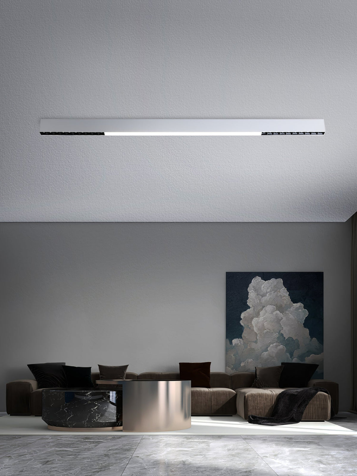 Line Moderne aluminium zwevende plafondlamp