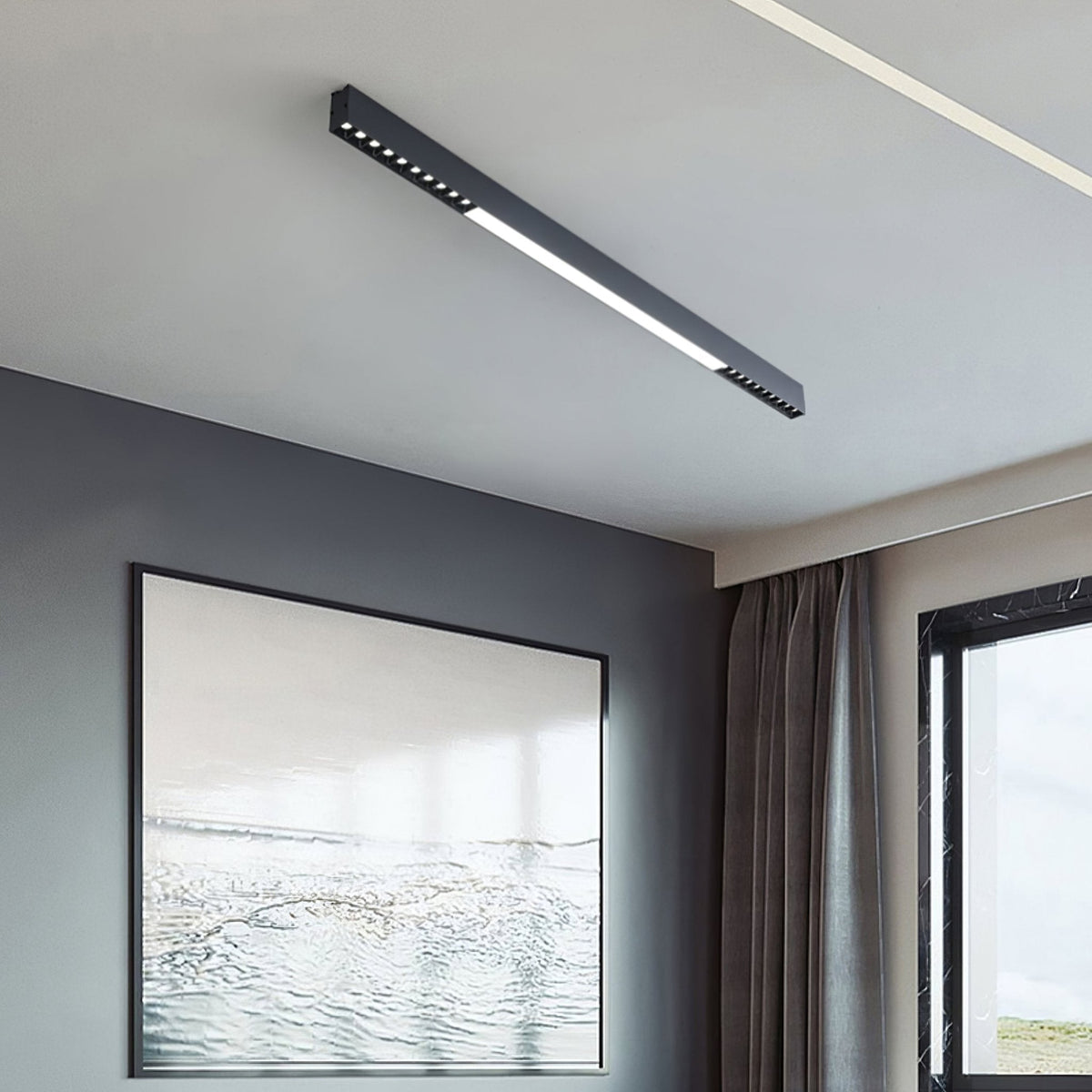 Line Moderne aluminium zwevende plafondlamp