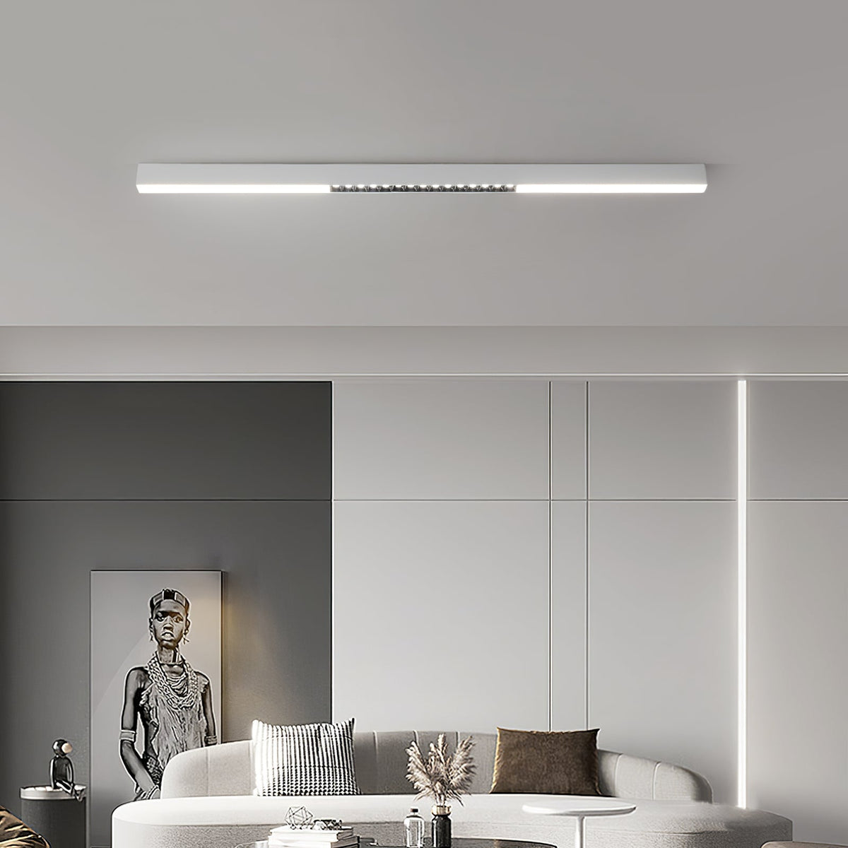 Line Moderne aluminium zwevende plafondlamp