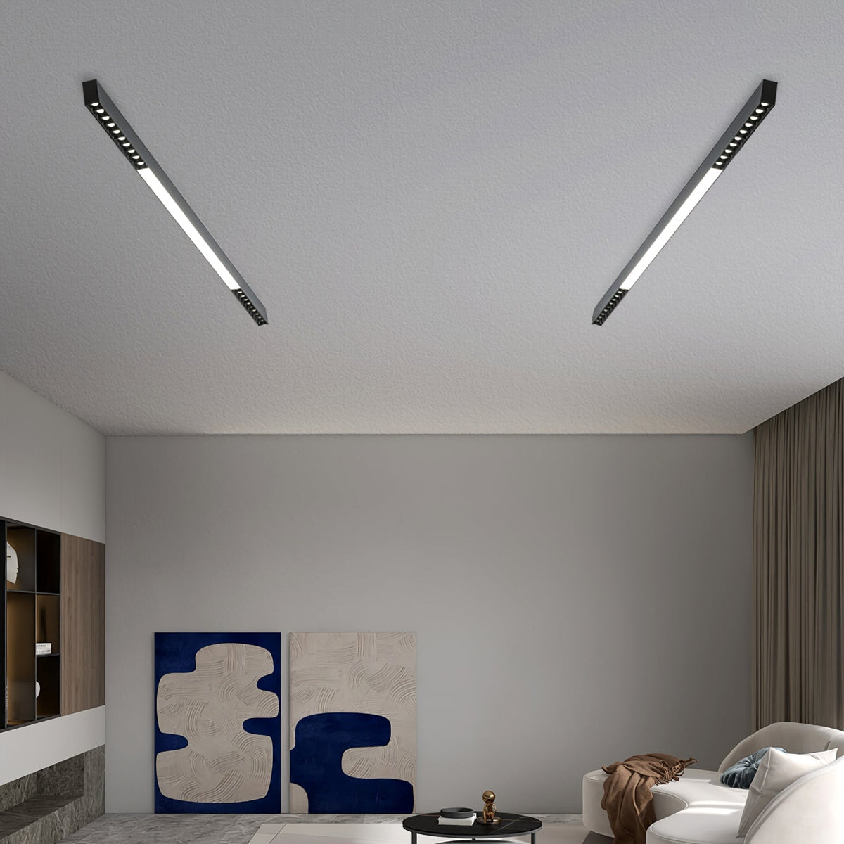 Line Moderne aluminium zwevende plafondlamp