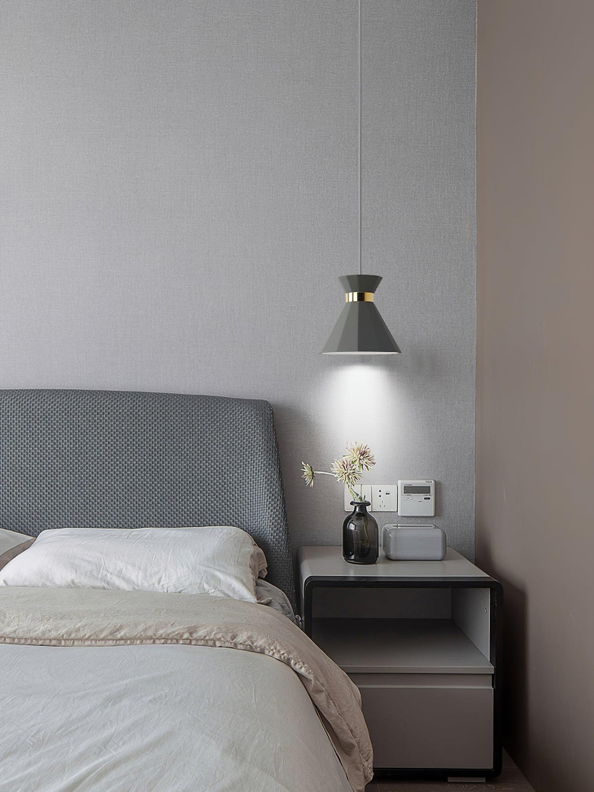 Nerissa moderne hanglamp in grijs en goud