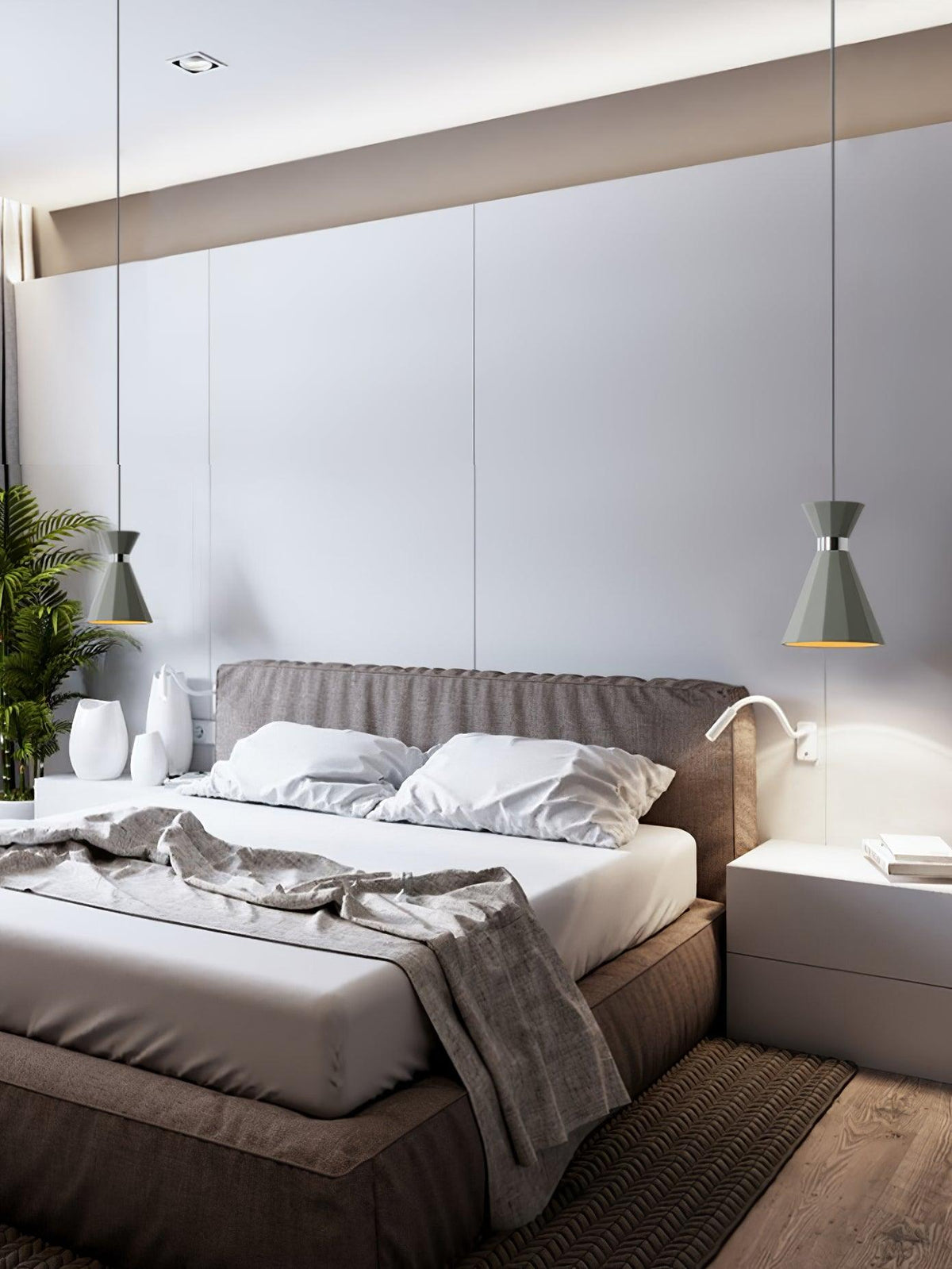 Nerissa moderne hanglamp in grijs en goud