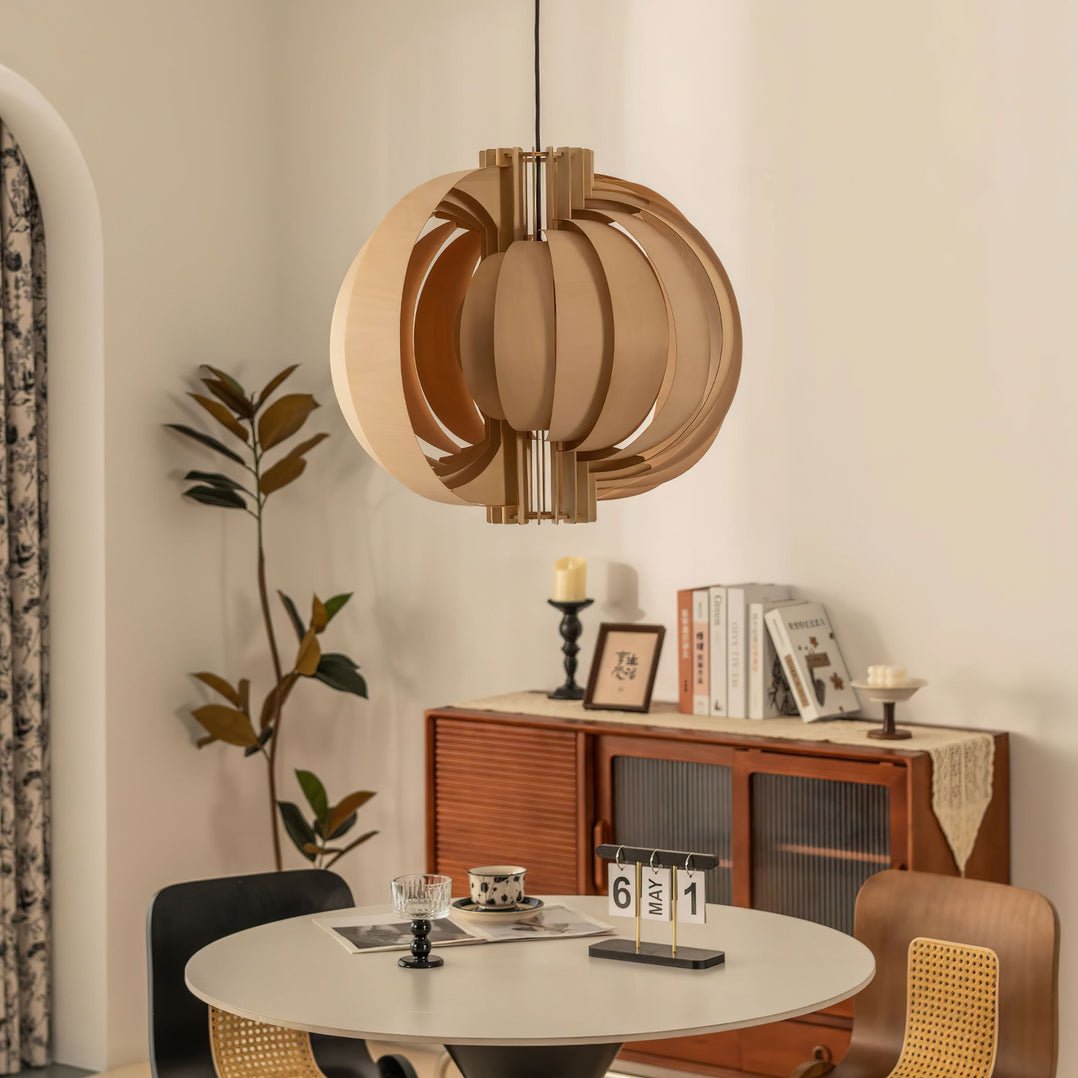Ivraeus Premium elegantie Ring Houten hanglamp