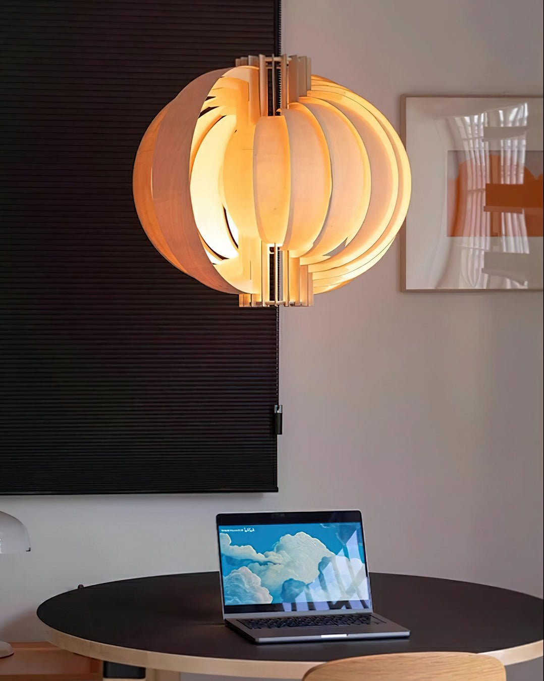 Ivraeus Premium elegantie Ring Houten hanglamp