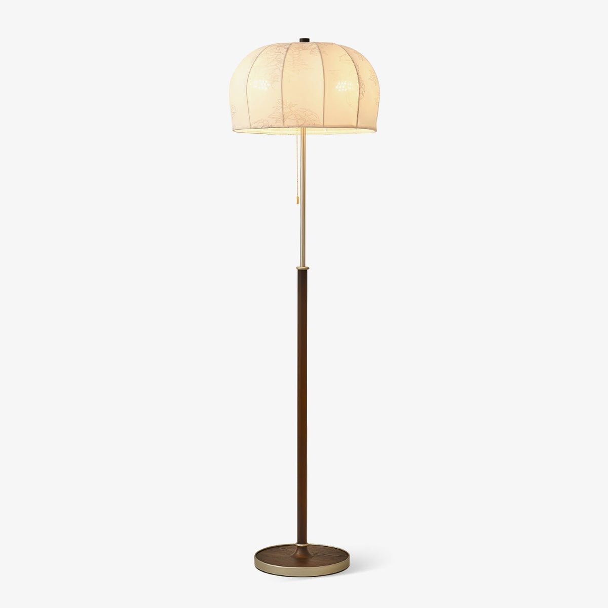 Cularo vloerlamp van stof en hout