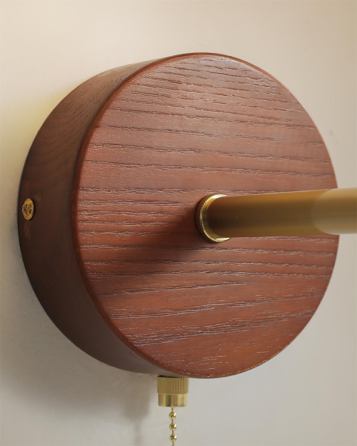 Walnut houten wandlamp