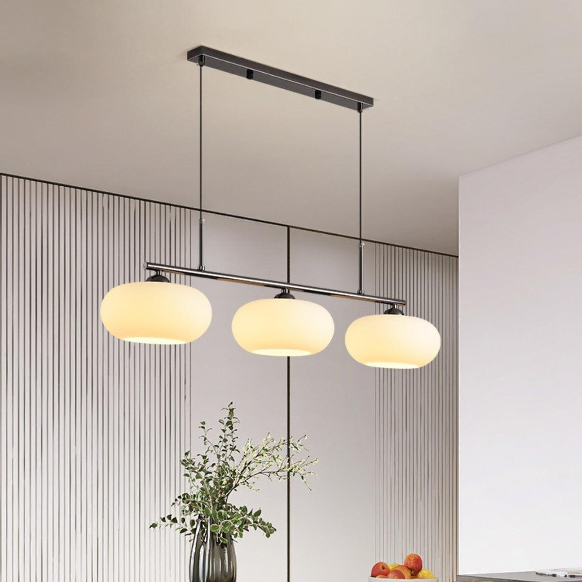 Lumeiella hanglamp 3-licht bolvormig lineair