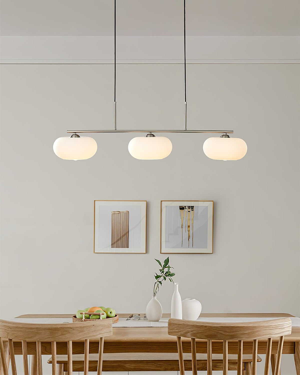 Lumeiella hanglamp 3-licht bolvormig lineair