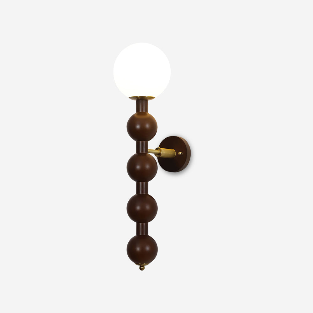 Wandlamp Gourd in Hout, Metaal en glas Modern Style