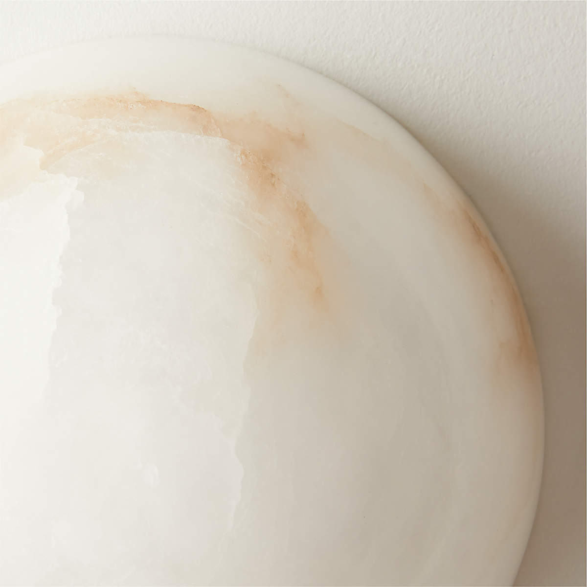 Elvar halfronde minimalistische plafondlamp van albast