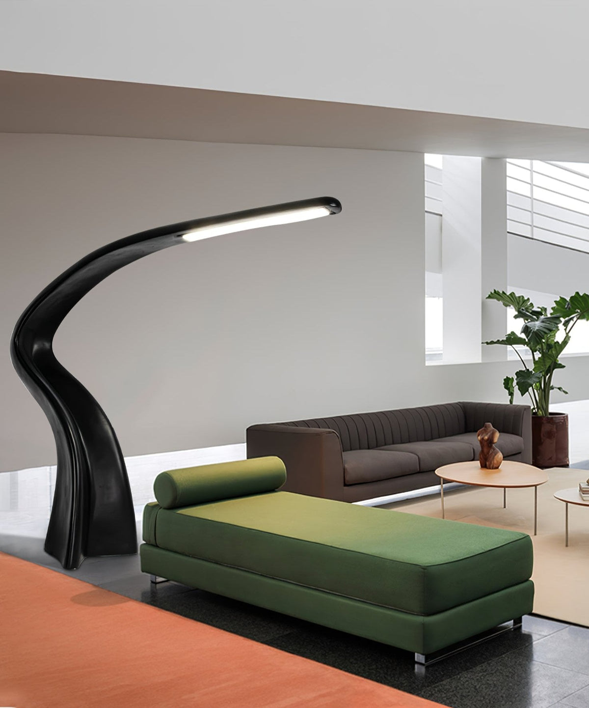 Fluten Zwart Moderne vloerlamp