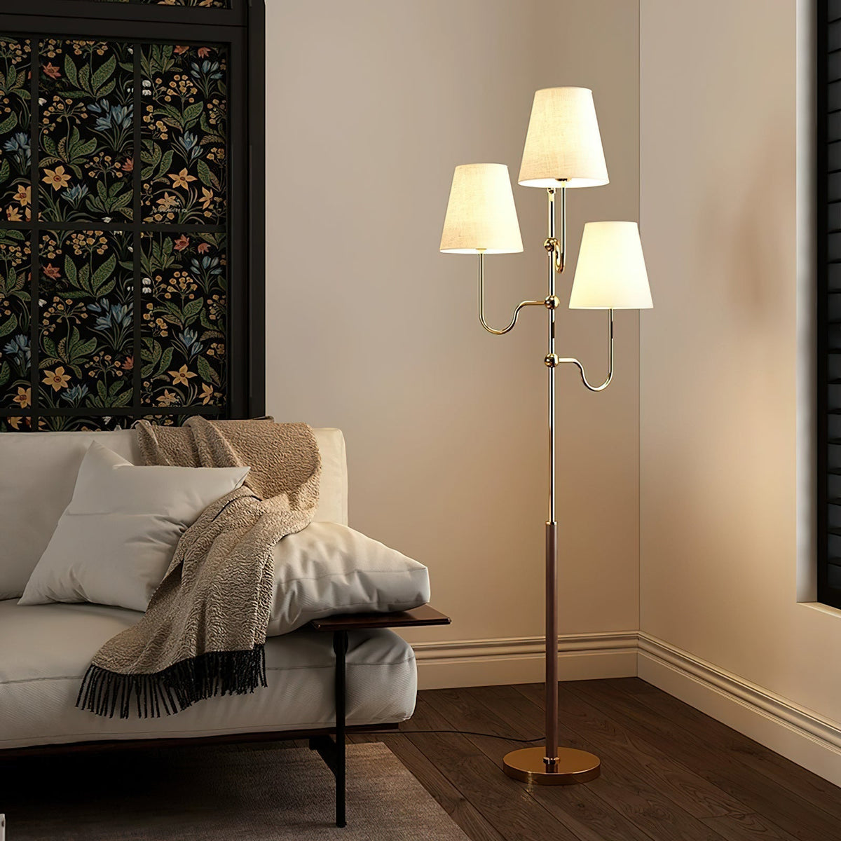 Vevenq vloerlamp met katoenen kap