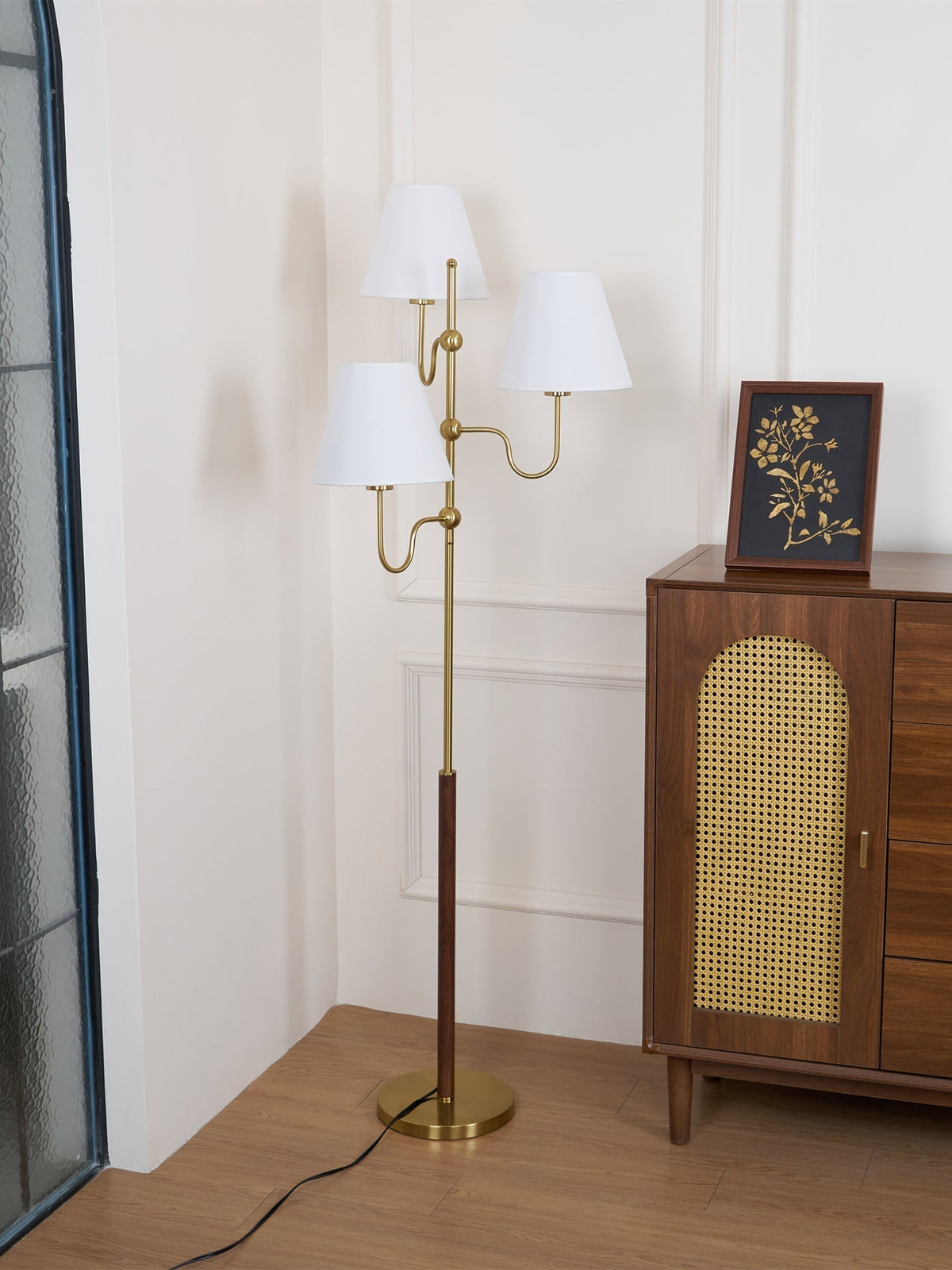 Vevenq vloerlamp met katoenen kap