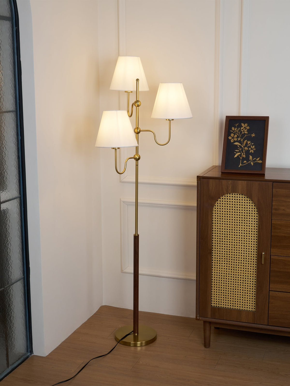 Vevenq vloerlamp met katoenen kap