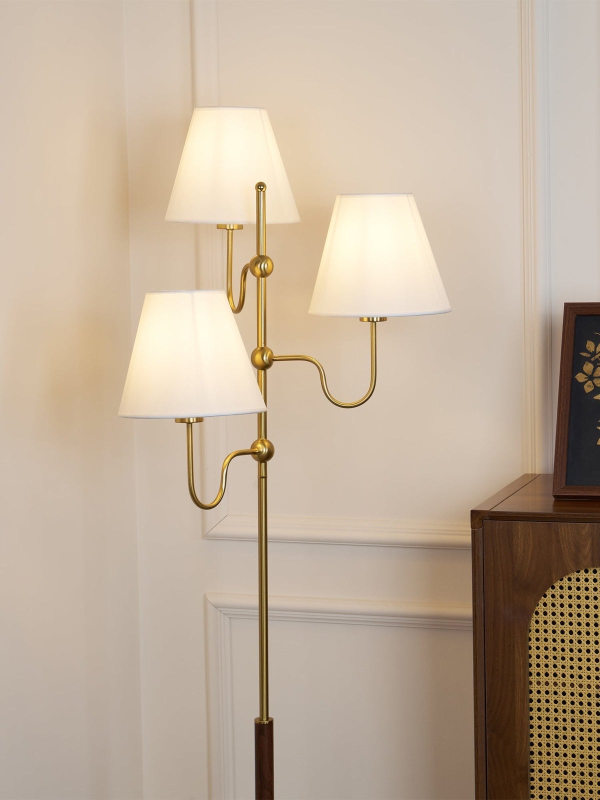 Vevenq vloerlamp met katoenen kap