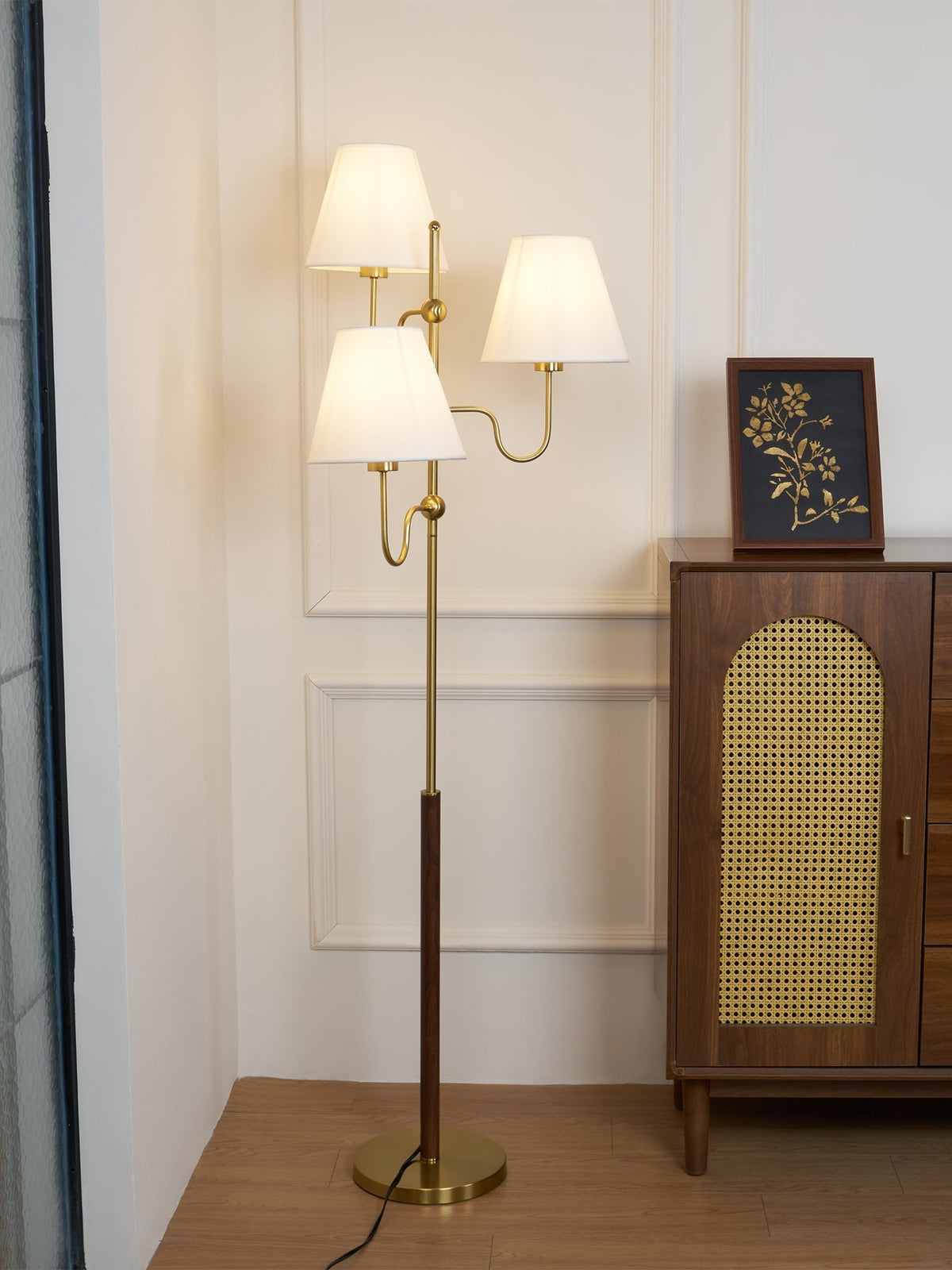 Vevenq vloerlamp met katoenen kap