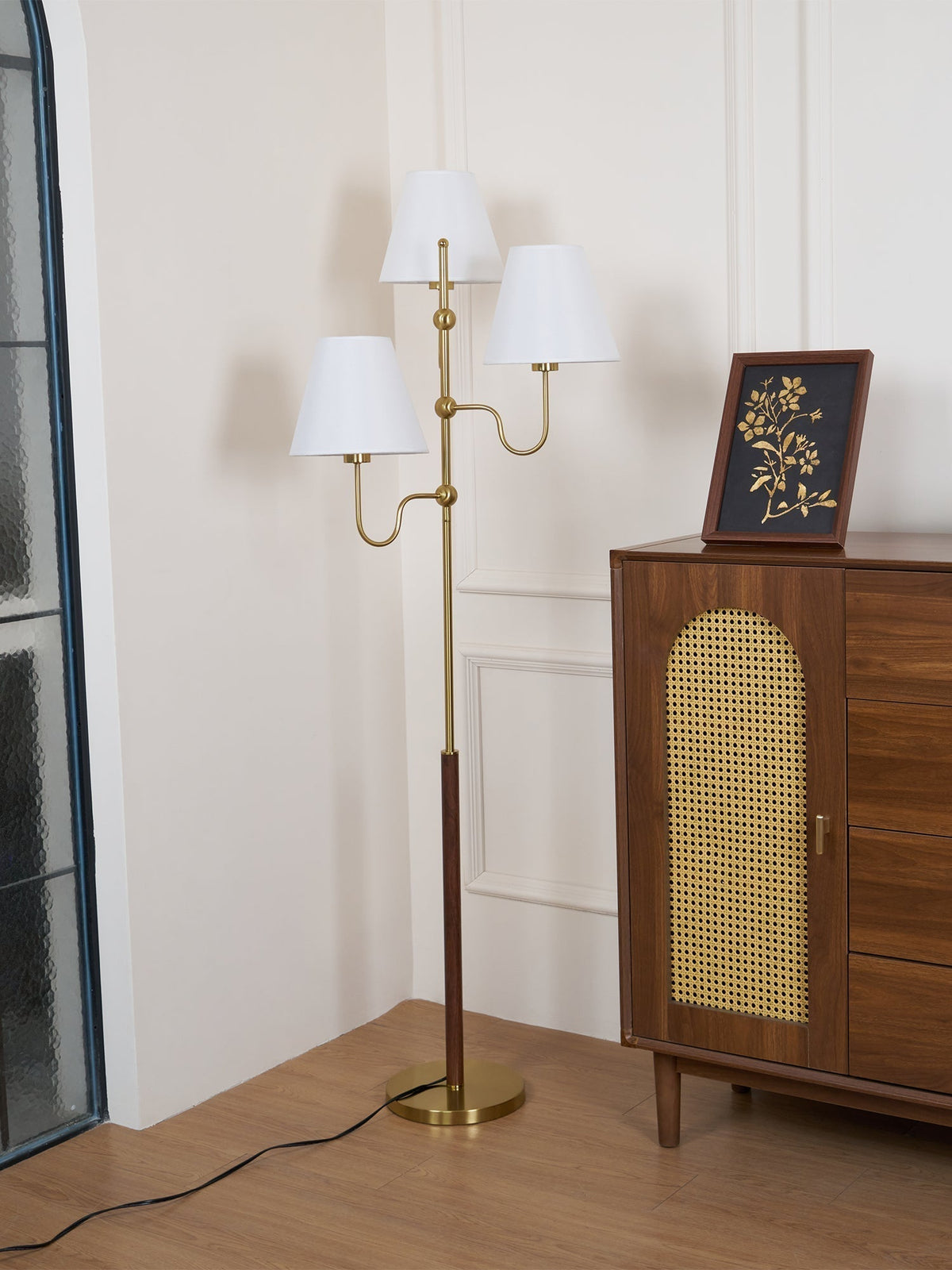 Vevenq vloerlamp met katoenen kap