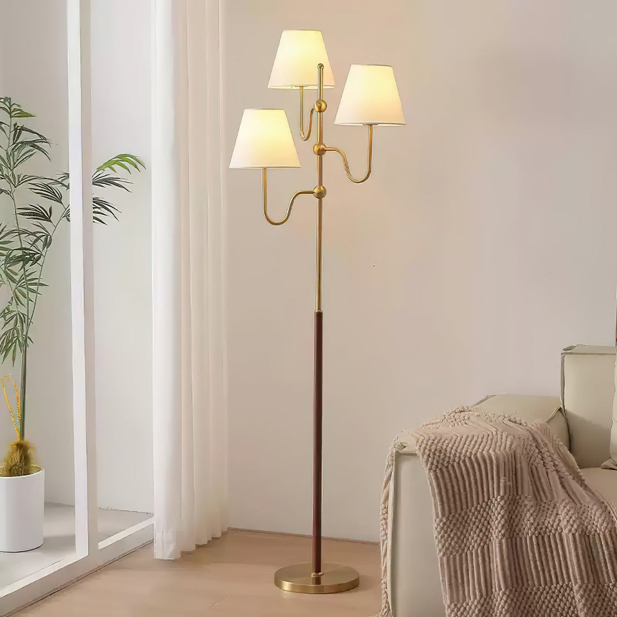 Vevenq vloerlamp met katoenen kap
