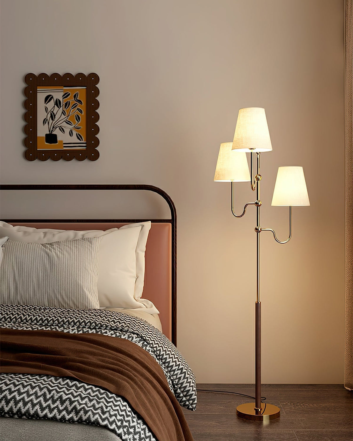 Vevenq vloerlamp met katoenen kap