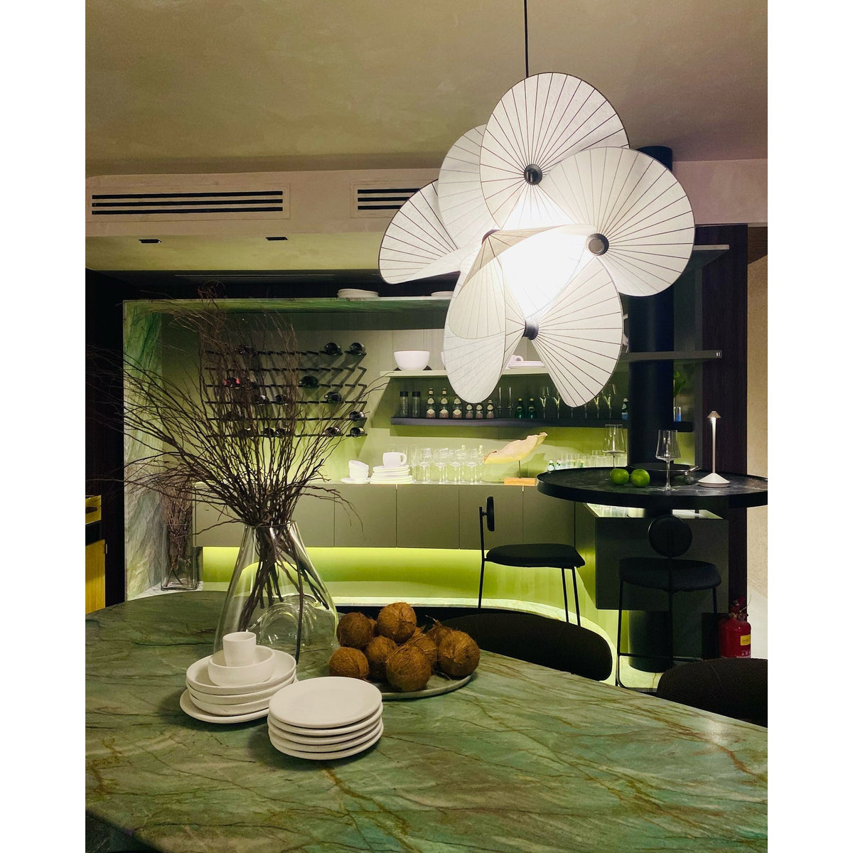 Florielle stoffen hanglamp