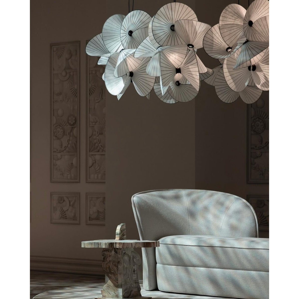 Florielle stoffen hanglamp