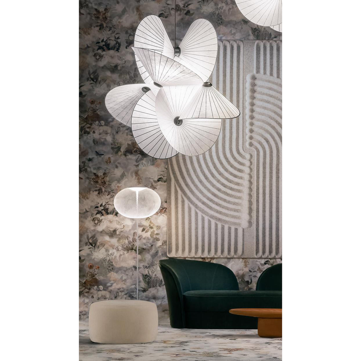 Florielle stoffen hanglamp