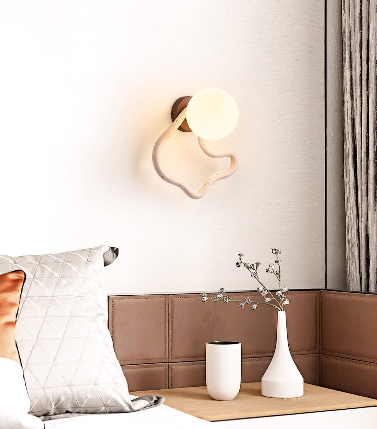 Cindor travertin wandlamp