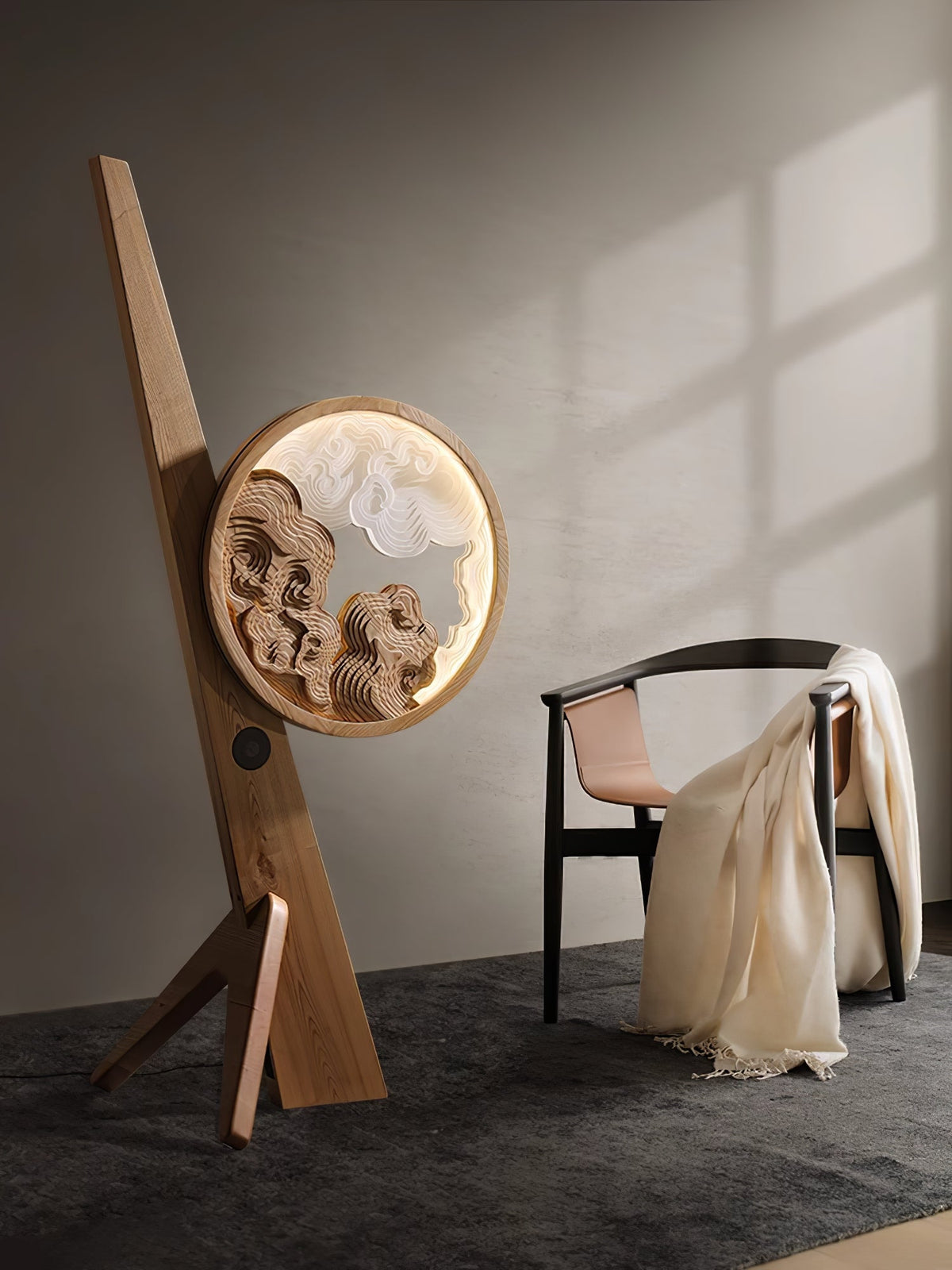 Cunoreth Rustic Houten tafellamp