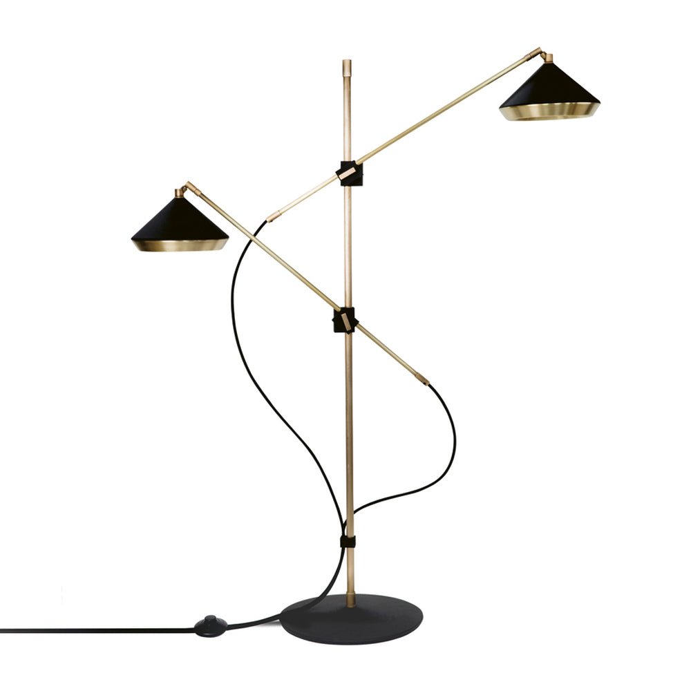 Mylirir Art Deco messing vloerlamp