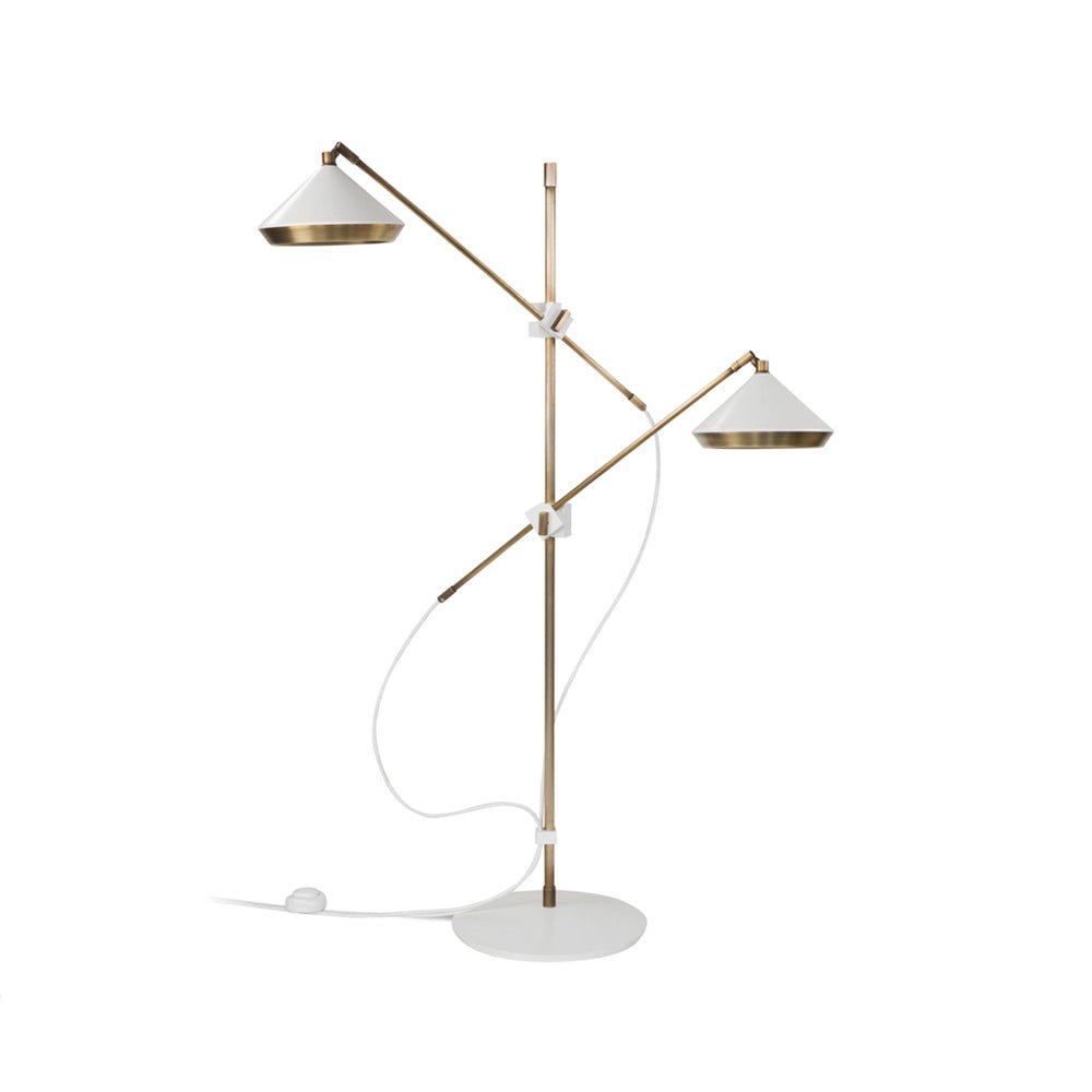 Mylirir Art Deco messing vloerlamp