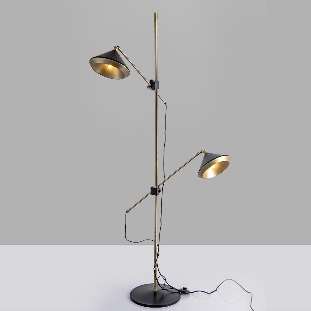 Mylirir Art Deco messing vloerlamp
