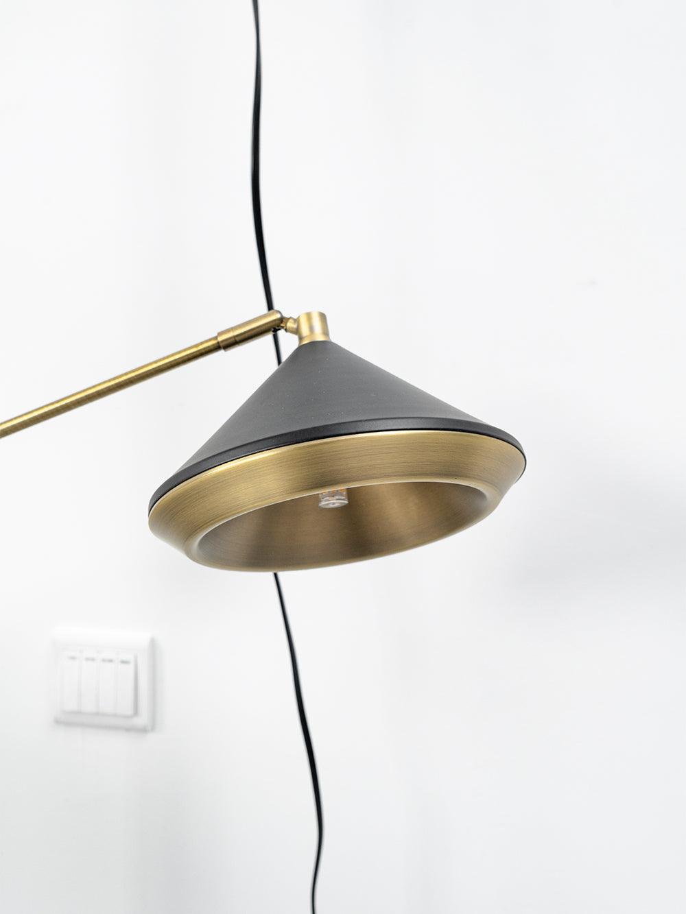 Mylirir Art Deco messing vloerlamp
