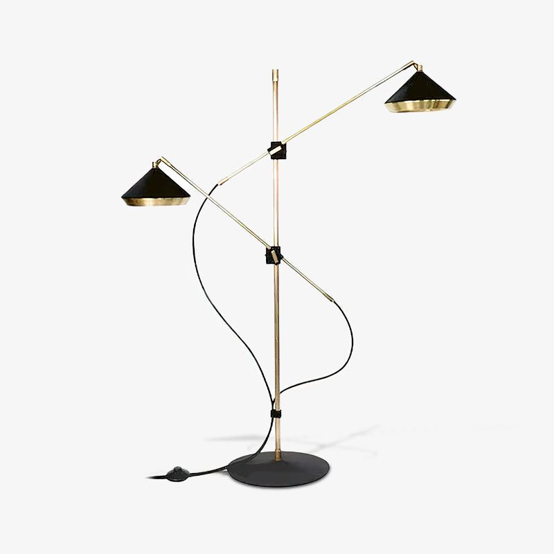 Mylirir Art Deco messing vloerlamp