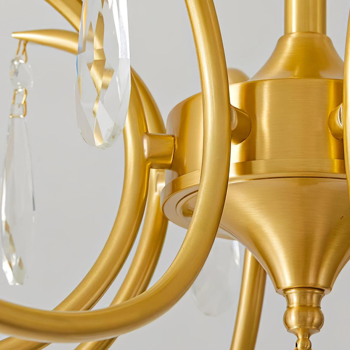 Eiriaria Bloemblaadje glas messing Kroonluchter