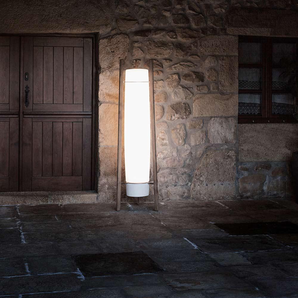 Zezoraril Wabi-Sabi Walnoot vloerlamp