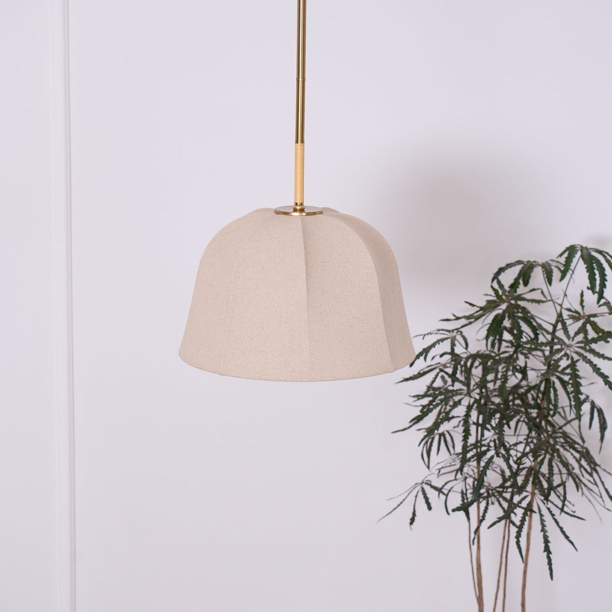 Fioalielle Vintage hanglamp van Linnen in Beige