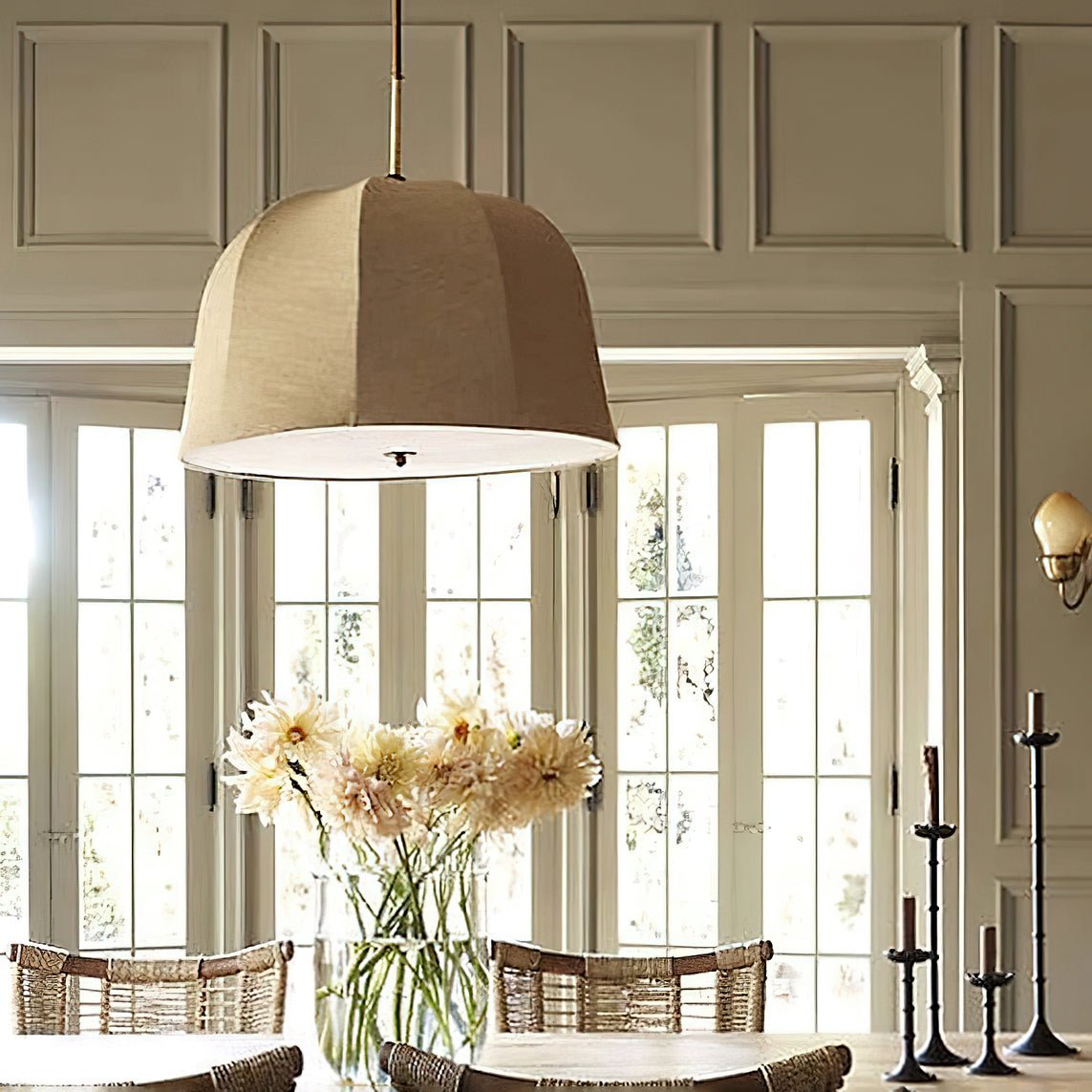 Fioalielle Vintage hanglamp van Linnen in Beige